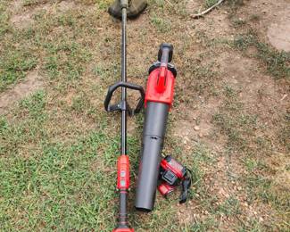 Craftsman combo set weed eater, blower and battery charger