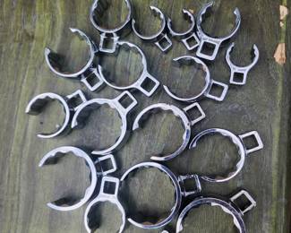 Snap on 17 piece set of heavy duty deep flare nut crochet wrenches