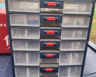 Storage bin with supplies