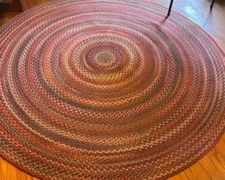 Large round braided rug