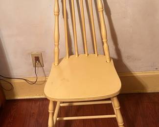 Wooden yellow chair