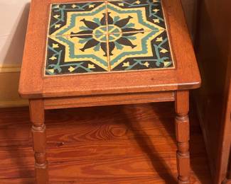 Antique Mission Style tile top table