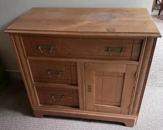 Antique Wood Storage Cabinet
