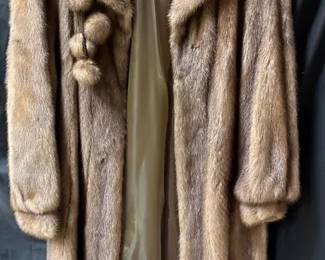 Saga Mink Sixth Sense FullLength Taupe Light Brown Mink Coat