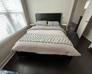 Queen Bed, Mattress and Bedding