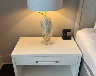 Modern Nightstand and Leaf Lamp (2)