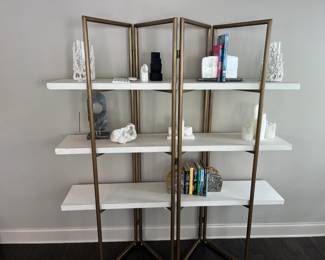 Kupa Bookcase with Brass Frames
