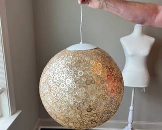 Light Fixture in Capiz Shell Discs