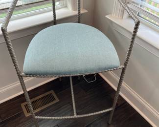 Front View of Charleston Forge Curved Back Barstool