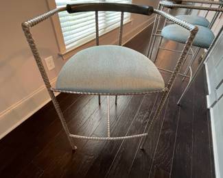 Front View of Charleston Forge Curved Back Barstool