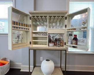 Inside View of Bar Cabinet