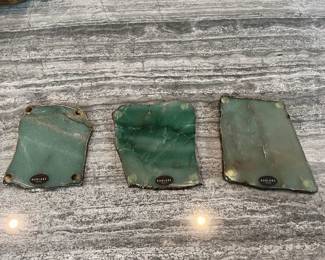 Three Green Agate Polished Stones by RabLabs
