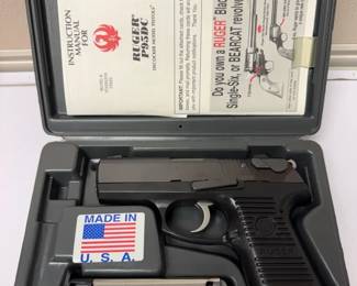Ruger P95DC 9mm Pistol with Extra Magazine Holder and Carry Case