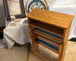 Kneeler and Religious Items