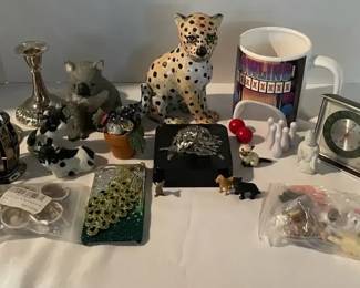 Vintage Animal Figurines, Bowling Game Mug, Other Little Collectibles