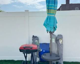 Coleman Grill with Propane Tanks Patio Furniture