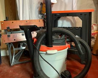 Rigid Shop Vac and Saw Horses