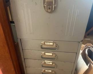 vintage metal file/storage cabinet