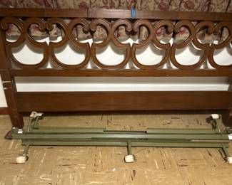vintage wood headboard