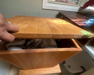 Handmade side table with storage - 2 available (open)