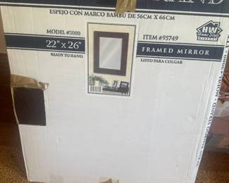 Bamboo framed mirror
