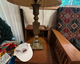 Table lamp & side table