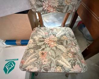 Vintage sewing chair with storage seat
