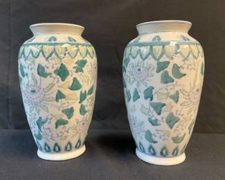 Cream Green Baluster Vase