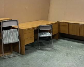 Wood Desk And Friends