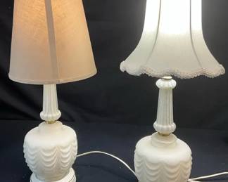 Vintage Cased Glass Table Lamps