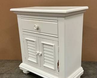 White Cabinet Nightstand