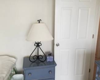 Blue 2-drawer nightstand