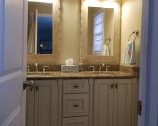 Bath vanity; mirror; vanity lights
