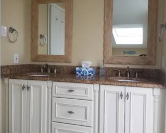 Bath vanity; mirrors; vanity lights