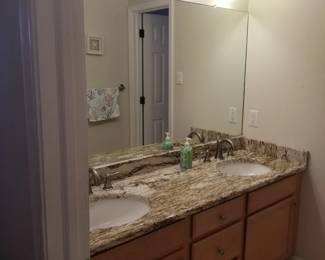 Bath vanity; mirror; vanity lights