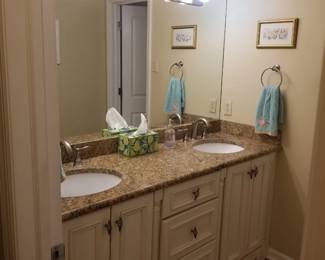 Bath vanity; mirror; vanity lights