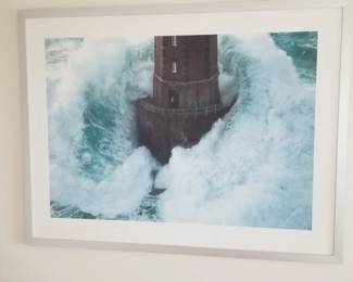Lighthouse in surf