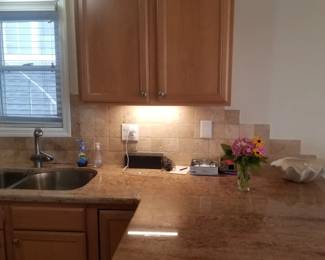 Underlit cabinets; gorgeous countertops