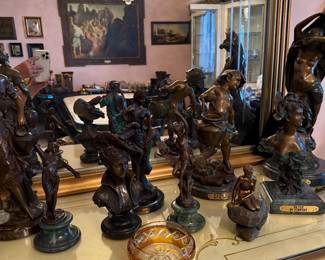 a lot of bronzes