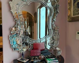 a lot of mirrors and frames