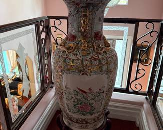 large Asian vase