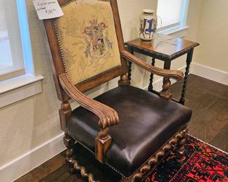MBR English Chair Jacobean Side Table