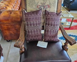 Yves DeLorme Pillow and Chair