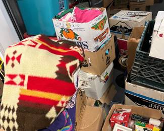Tons of clothes boxes