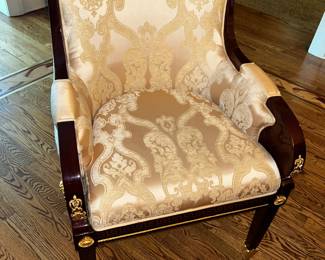 Louis Vuitton style black lacquer Dining set $2,200