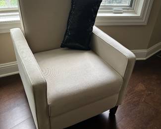 Light White Linen Arm Chairs (pair)