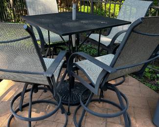 Pool side Bar table and chairs