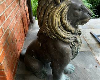 Hollow Bronze Lions $3,200 (Pair)