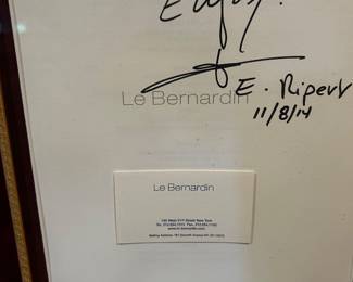 Le Bernardin, Signed Eric Ripert
