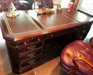 Hekman executive leather desk
